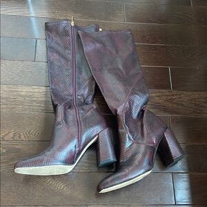 Franco Sarto Burgundy Heeled Boots